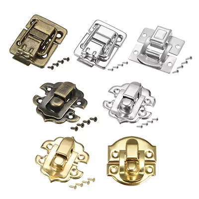 $10.07 • Buy Box Latch, (Retro Style) Small Size Decorative Hasp Jewelry Cases Catch W Screws