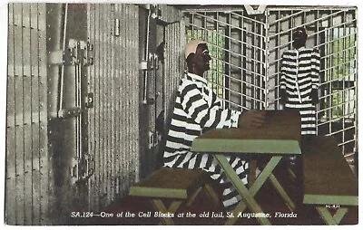 Postcard Cell Block At The Old Jail Saint Augustine Florida Vintage • $4.99