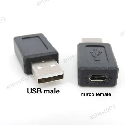 Micro USB B Female To USB 2.0 Type A Male Plug Adapter Converter Connector • $2.05