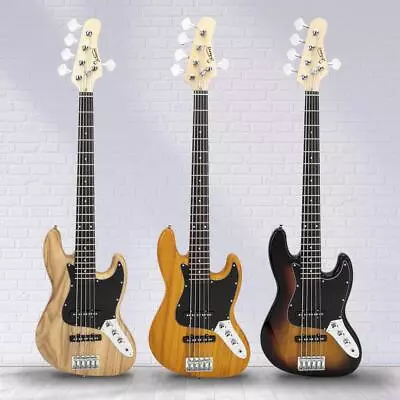 Glarry Right Handed Gjazz Electric 5 String Bass Guitar Full Size Wood Sunset • $94.99