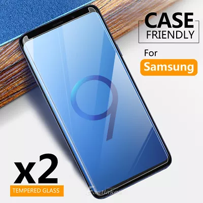 2X For Samsung Galaxy S8 S9 Plus S5 S7  Note 9 8 Tempered Glass Screen Protector • $3.95