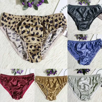 Mens Silk Satin Panties Briefs Womens Lingerie Underwear Knickers Underpants • $4.82