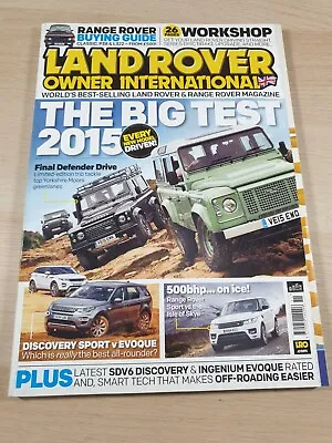 Land Rover Owner International Magazine Nov 2015 Issue 12 Defender Discovery  • £0.99