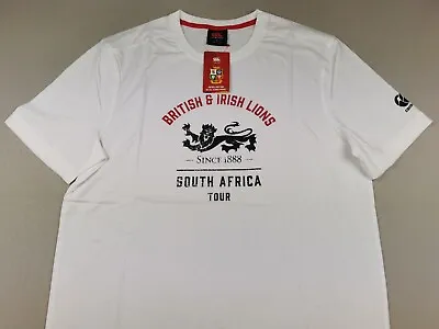 CANTERBURY Mens Size L British Irish Lions T-Shirt (BNWT) South Africa Tour Crew • £19
