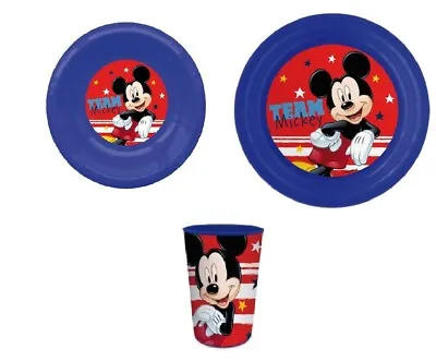 Mickey Mouse 3 Piece Meal Set With Plate Bowl And Tumbler • £5.99