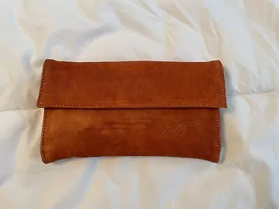 JUNIOR DRAKE Cognac Leather Wallet Purse Clutch • $25