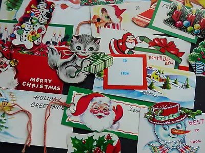 $17.95 • Buy Vintage 40's - 60's Christmas Gift Tags Seal Ephemera Lot Paper Crafts ~ Unused!