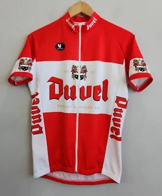 Duvel Belgium Beer Vermarc Cycling Jersey Full Zip Made In Italy Size Medium • $29.99