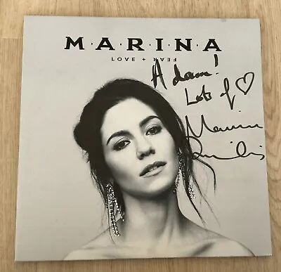 SIGNED Marina & The Diamonds Love + Fear  (Limited Edition B&W LP 2019) • $200