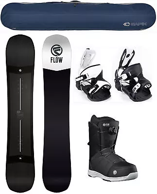 FLOW Gap 159 WIDE Mens Snowboard Package+Flow Bindings+BOA Boot+BAG NEW • $549.95