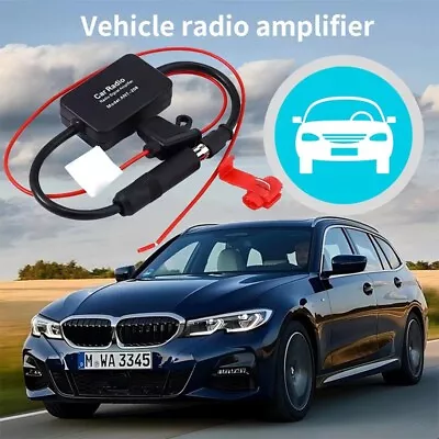 Universal FM/AM Signal Amplifier 12V Car Radio Signal Booster Din Aerial Antenna • £5.65