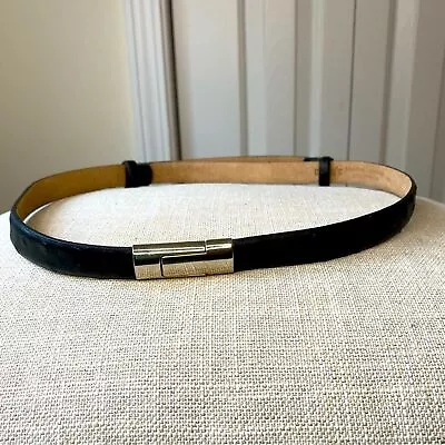 Chico’s Croc Embossed Leather Belt With Magnetic Closure Adjustable Waist M/L • $16