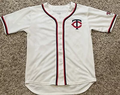 Minnesota Twins Youth Jersey Large 12-14 Genuine Merchandise Embroidered • $10