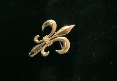 Vintage BINDER  Gold Filled Fleur De Lis Watch Holder Brooch Pin • $32