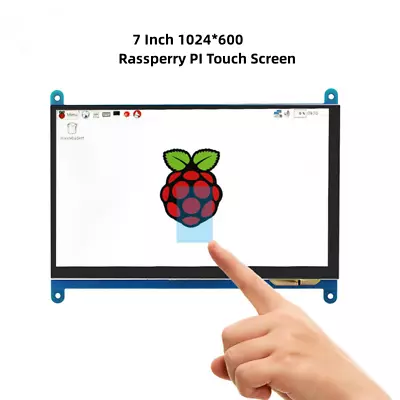 7-inch 1024x600 Raspberry Pi Touch Screen IPS HDMI Monitors USB Display Screen • £40.79
