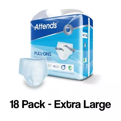 Adult Nappies Incontinence Pull Up Pants ATTENDS 4XL EXTRA LARGE X 18 • £14.75