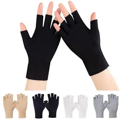 $10.99 • Buy UPF50+ Block 99% UV Fingerless Gloves Lamp UV Protection For Nails Art Manicures