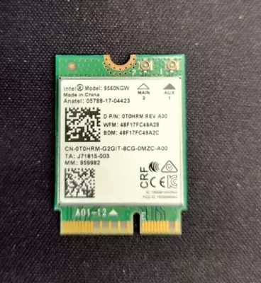 Intel 9560NGW AC9560 Wireless WLAN WiFi Card 802.11ac NGFF 2.4G/5G Bluetooth • $9.99