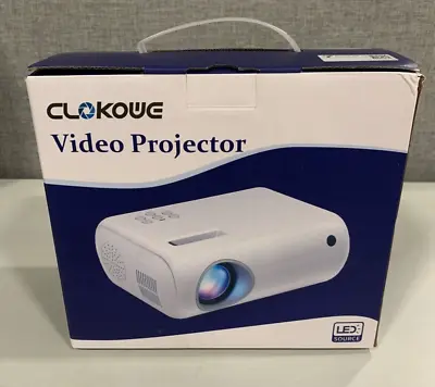 Clokowe M8 White Corded Electric Remote Control LED Mini Video Projector • $42.99