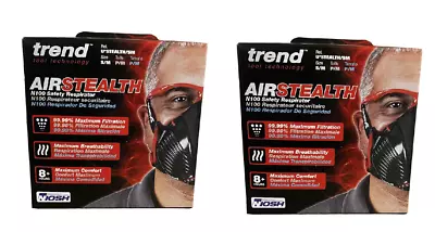 Trend Air Stealth Dust Mask Respirator (S/M) With Replaceable HEPAC Filter 2PK • $30