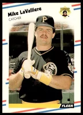 1988 Fleer  #333   Mike LaValliere    Catcher   Pittsburgh Pirates FREE Shipping • $1.15