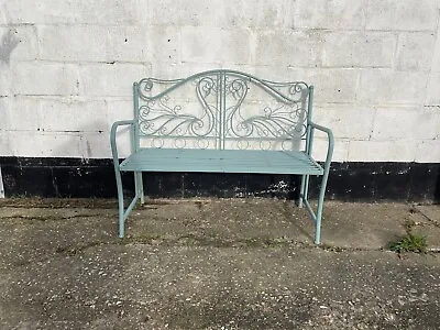 Blue/Turquoise Metal Garden Bench • £159.99