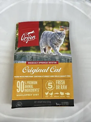 $33.50 • Buy ORIJEN Original Recipe, 4lb, Premium High-Protein Grain-Free Dry Cat & Kitten