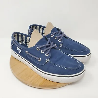 Vans Womens 8 Shoes Zapato Del Barco Blue Lace Up Boat Shoes Mens 6.5 • $27.99