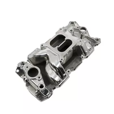 SBC Chevy 350 400 Polished Dual Plane Air Gap Aluminum High Rise Intake Manifold • $179.99