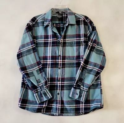 Eddie Bauer Mens Large Long Sleeve Flannel Shirt For Outdoor Workwear • $14.99