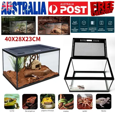 Reptile Enclosure Terrarium Cage Lizard Snake Frog Spider Scorpion Insect 40cm • $83.88