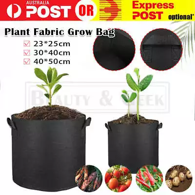 1-10Pcs Plant Grow Bag Potato Fabric Pots Grow Bags Handles 3/5/10/20 Gallon New • $16.98