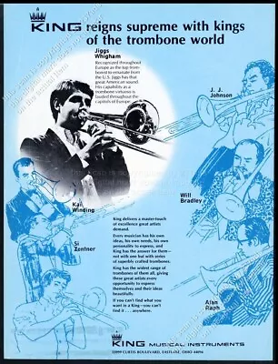 1972 Jiggs Whigham Photo King Trombone Vintage Print Ad • $9.99