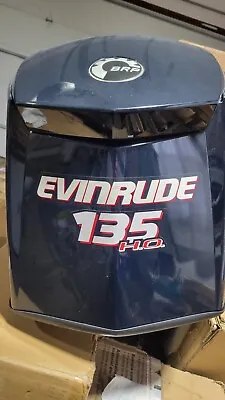 Evinrude BRP E-Tec 135 H.O. Boat Motor Engine Cover Cowling Hood Navy Blue Blem • $699.99