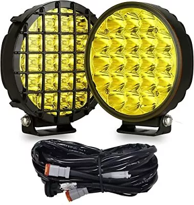 Biglionx 6inch 2pcs Amber Round Led Offroad Lights Amber Offroad Driving Fog Lig • $114.87