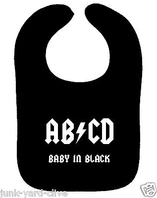 Ac/dc Baby Bib Ab/cd Baby In Black Rock Metal Music Band Bib Baby Shower Gift  • £3.99