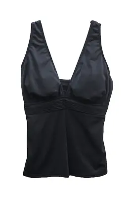 Miraclesuit 2-Piece Black Ruffle Banded Tankini W/ Swim Bottom US 10 • $68.55