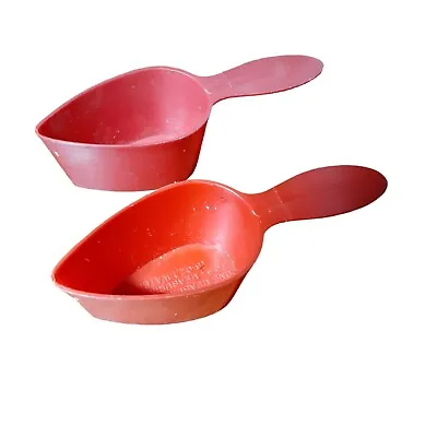 Vintage Coffee Scoops 2 TBSP Red 2 Piece Pointy Tip • $14.32