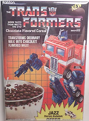 Transformers Vintage Cereal Box 2 X3  Fridge Or Locker MAGNET 80's  • $6.95