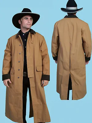 Men's Western Old West Cowboy Scully Long Duster Coat Black Brown Tan Cream Nwt  • $144.95