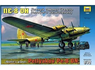 1/72 ZVEZDA 7280; Petlyakov / Petzyakov Pe-8 ON. Stalin’s Plane (USSR)  **BPW** • $49.99
