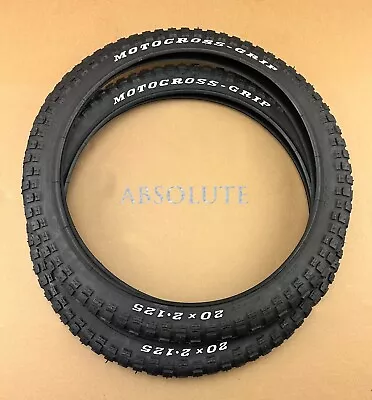 20  X 2.125  Old School Bmx Motocross-grip Tires Vintage Schwinn Scrambler Bike. • $57.86