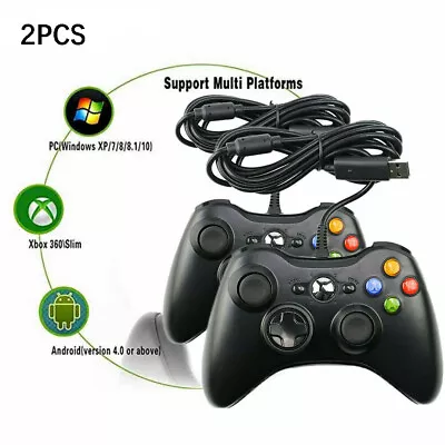 $39.99 • Buy Sale 2x Wired Game Controller Gamepad For Xbox 360 Console Joypad Windows Pc