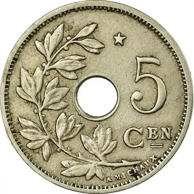 Belgian 5 Centimes Coin | Albert I Belgie | Star | Sprig | 1930 - 1931 • $4.52