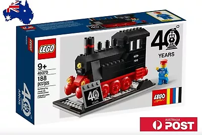 LEGO 40370 Trains 40th Anniversary Set Steam Engine Exclusive Brand New BNISB • $79.99