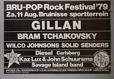 £125 • Buy Deep Purple Ian Gillan Band Poster Bru-Pop Rock Festival Netherlands 1979