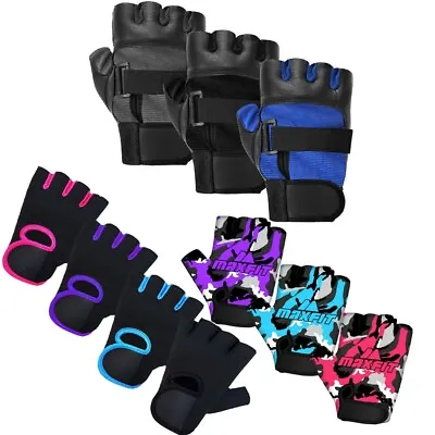 £4.99 • Buy Ladies Weight Lifting Gloves Gym Workout Training Yoga Fitness Bodybuilding 