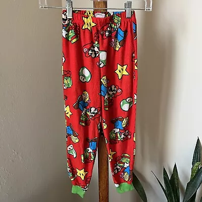 Super Mario Boys 6/7 Red Pajama PJ Pants Bottoms Red • $8.99
