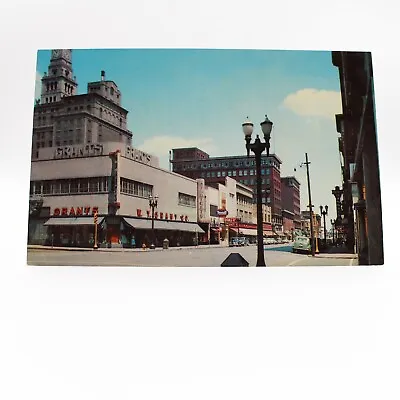 Second Street Looking East Davenport Iowa W. T. Grant CO. Vintage Cars  1940s • $5.39