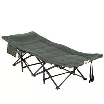 Foldable Camping Bed Outdoor Portable Military Cot W/ Carry Bag Hiking Travel UK • £58.56